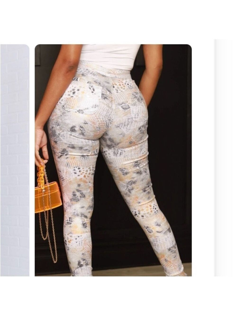 Swank a posh animal print super stretch jeans